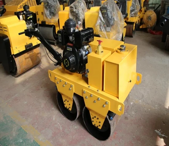 Hydraulic New Double Drum Hand Walk Behind Vibratory Mini Road Roller Compactor Machine Price for Sale