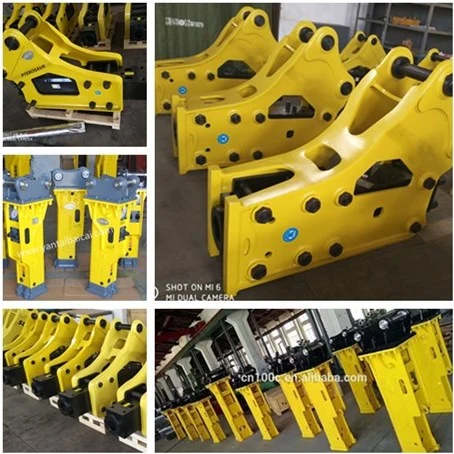 Hydraulic Excavator Rock Breaking Hammer Is Used in Quarry for Breaking