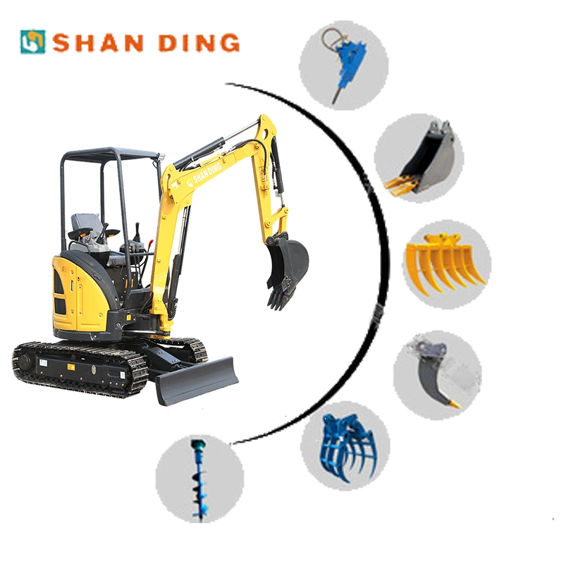 CE ISO Certtifed 2.5 Excavator Mini with Hydraulic Log Grab for Sale