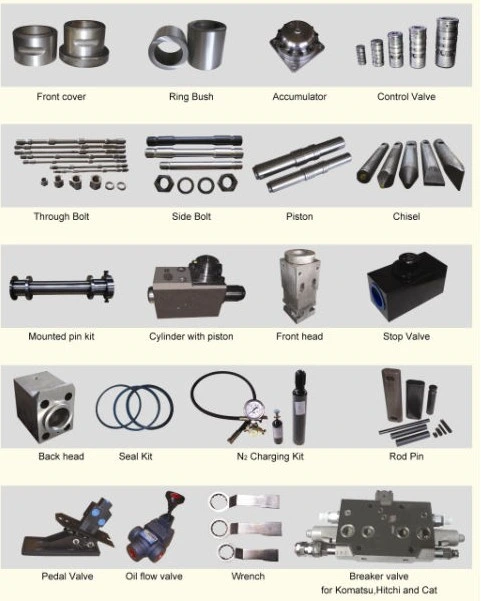 Top Quality Hydraulic At170 Breaker Cylinder, Cylinder Head Parts