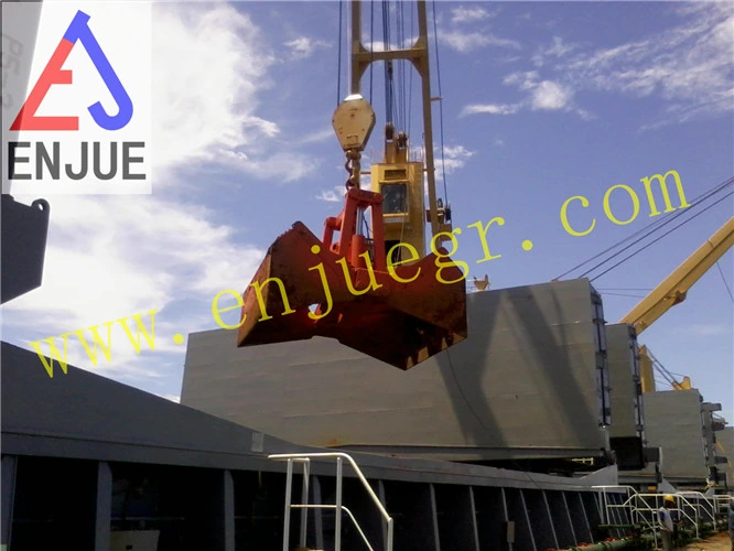 Single Rope Motor Hydraulic Grab for Deck Crane Clamshell Grab for Iron Ore