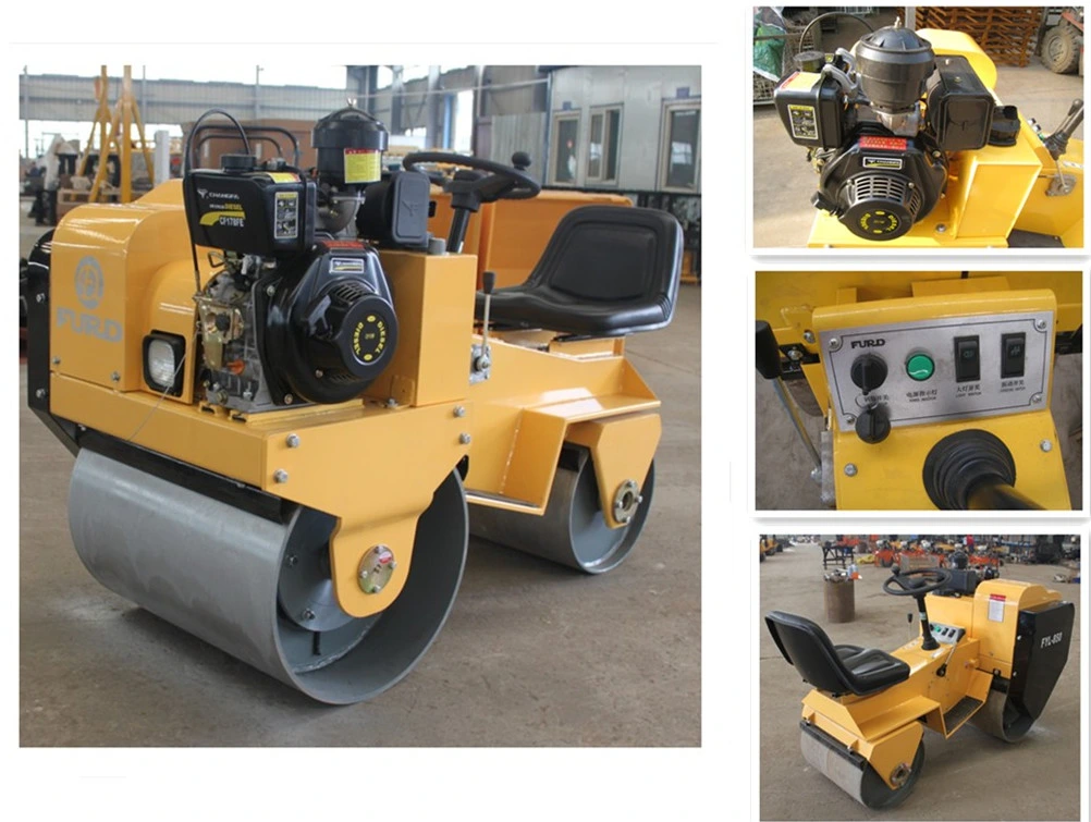 High Quality Mini Hydraulic Used Vibratory Road Roller Compactor Fyl-850