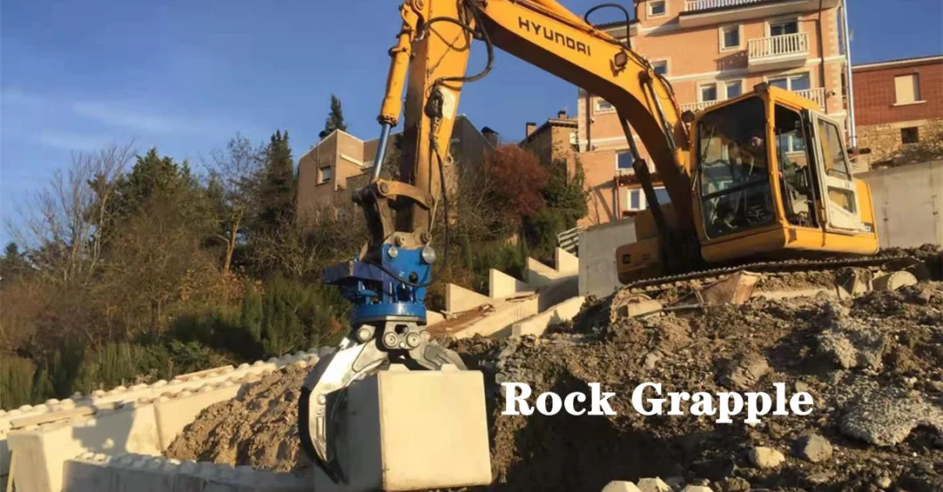 Excavator Hydraulic Rotation Multi Use Rock Scrap Grapple 20t Class Grab