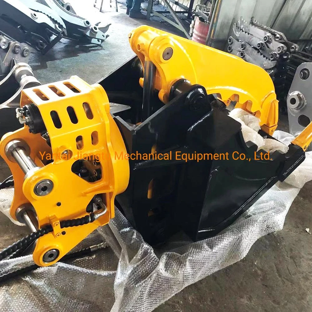 Q345b Mini Excavator Attachments Hydraulic Power 360 Degree Rotating Thumb Grab Bucket