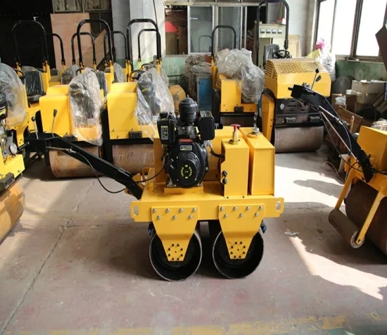 Hydraulic New Double Drum Hand Walk Behind Vibratory Mini Road Roller Compactor Machine Price for Sale