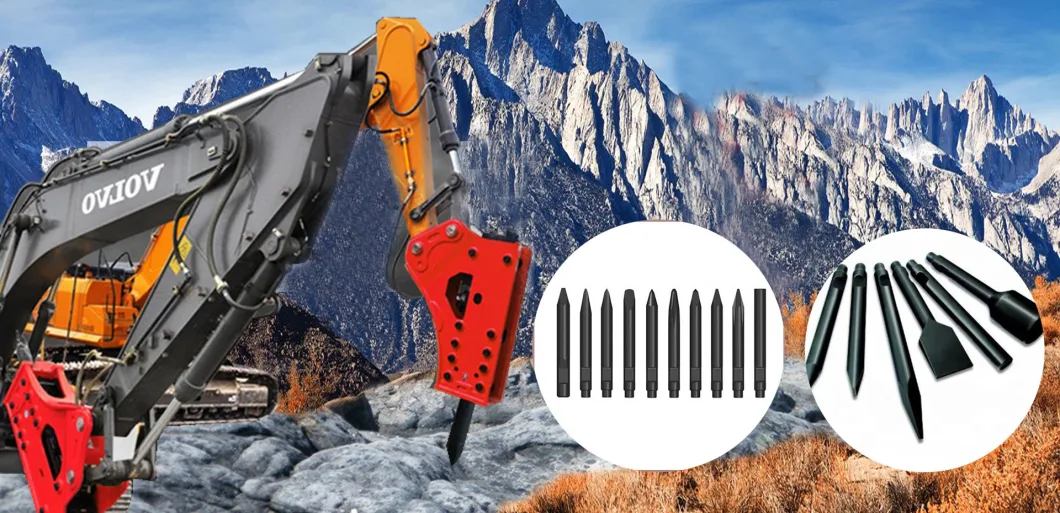 Excavator Hydraulic Breaker and Hydraulic Rock Hammer with 135mm Chisel