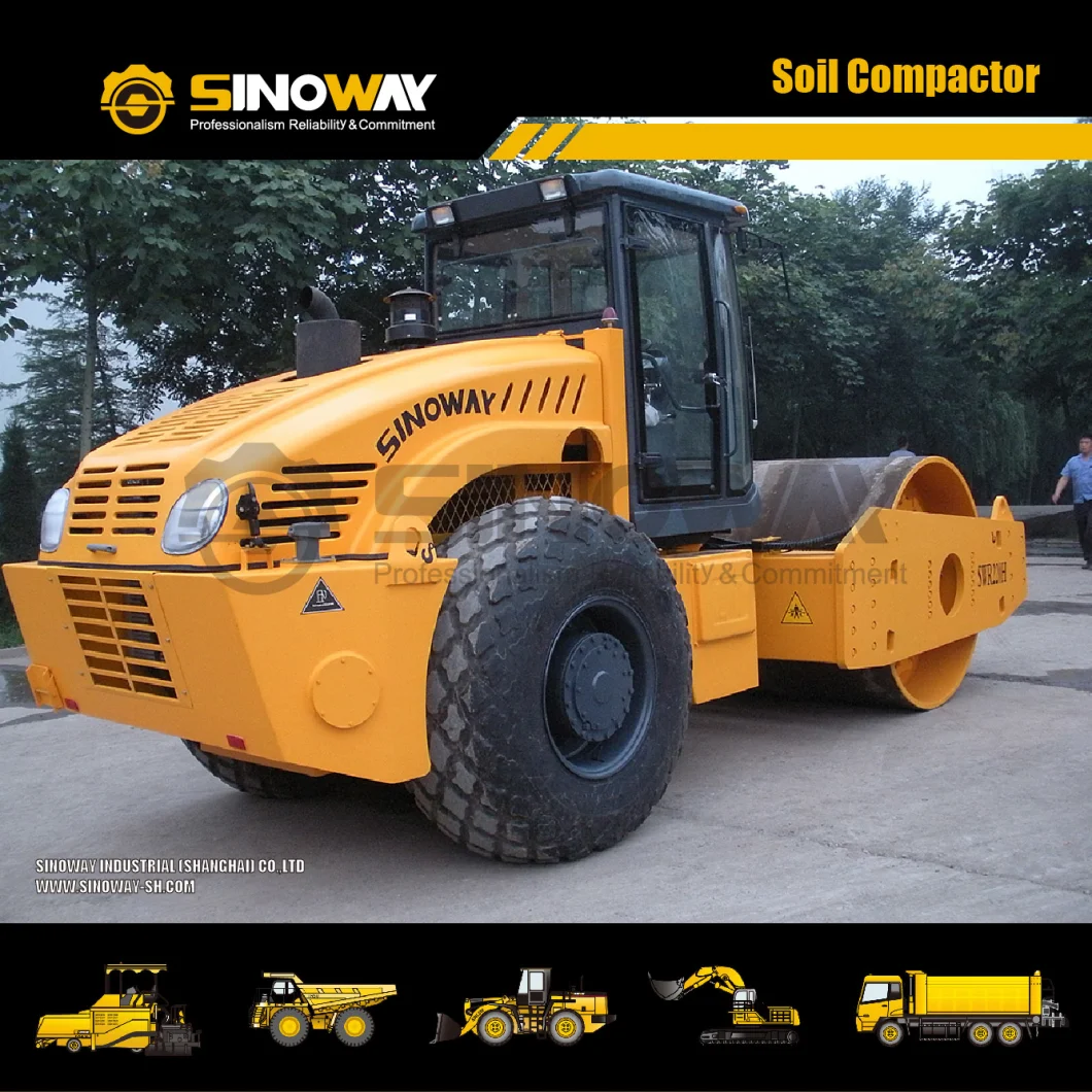 18 Ton Hydraulic Vibration Road Roller Sinoway New Mini Vibratory Compactor Roller for Sale