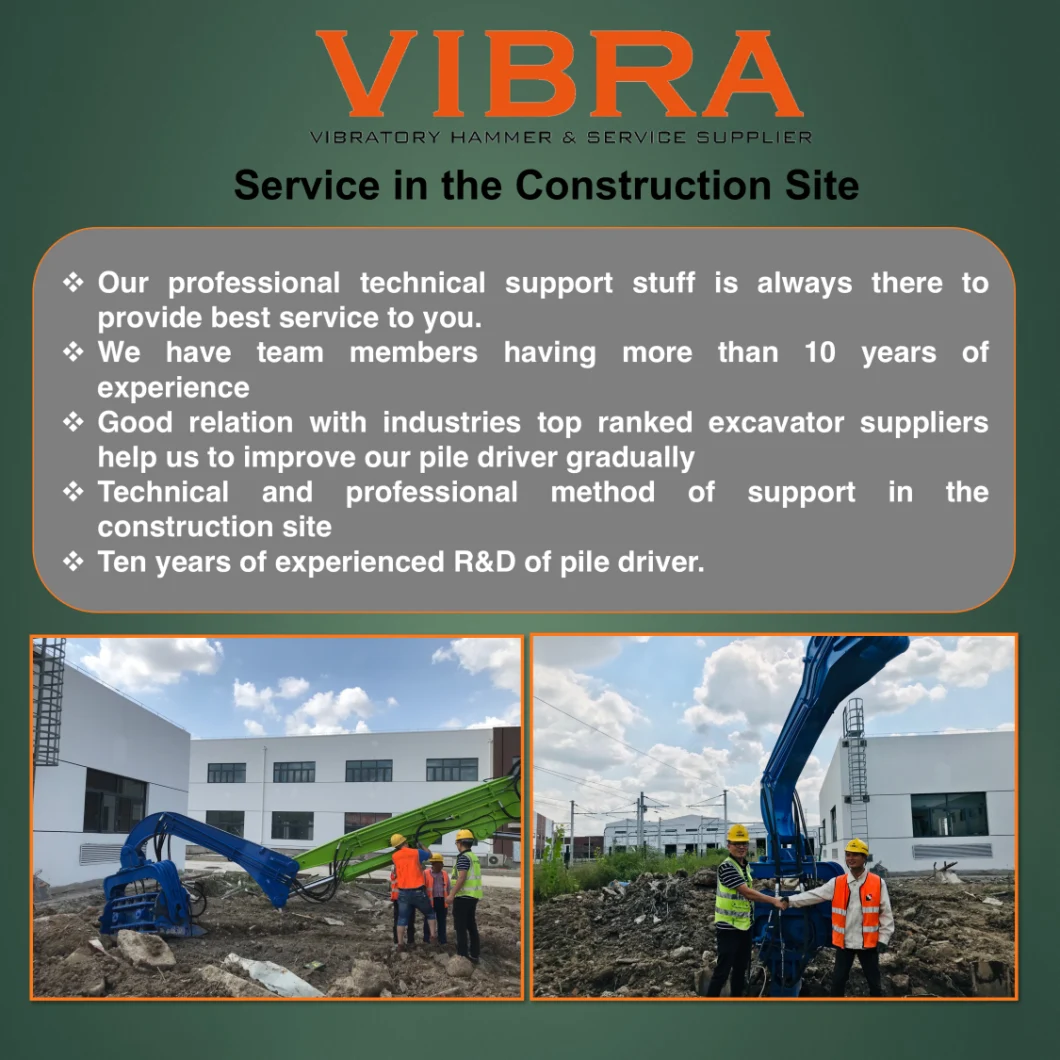 Vibro Pile Hammer & Pile Extractor Designed for Excavator