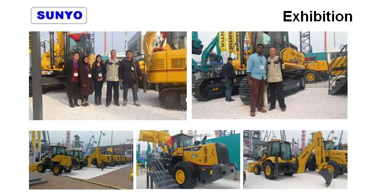Famous Wz30-25 Model Sunyo Backhoe Loader with 75kw Engine, Hammer Pipe, Articulated Mini Loader