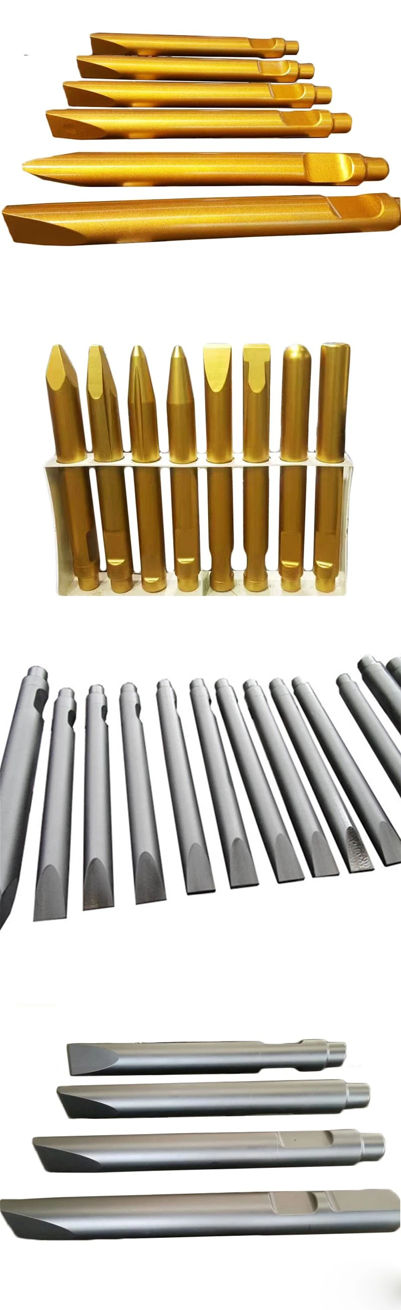 Edt3200 Edt3500 Blunt Wedge Type Excavator Hydraulic Breaker Spare Parts Rock Chisel for Edt Breaker Hammer Tools for Railway