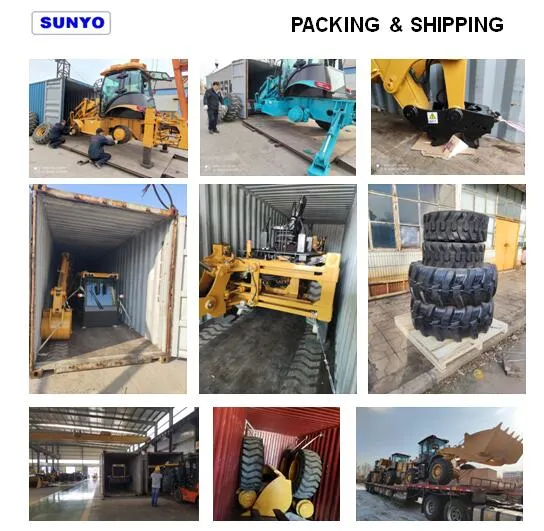 Sunyo Sy388 Backhoe Loader with 75kw Engine, Breaker Pipe, Four Wheel Drive Mini Loader