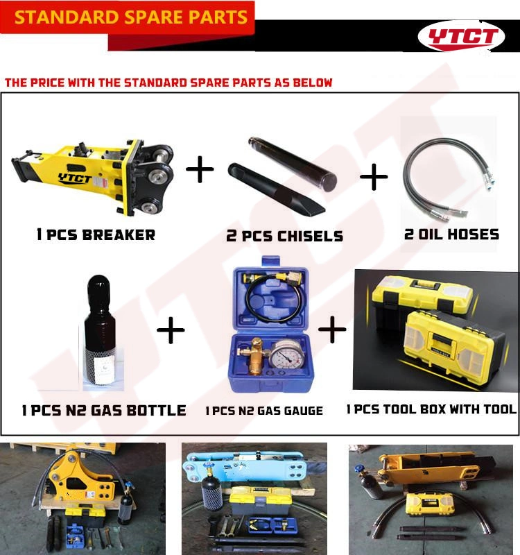 Ce-Approved Side Type Hydraulic Jack Hammer for Mini Excavator