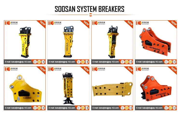 Soosan Sb40 Hydraulic Concrete Breaker Hammer for Excavator Attachment