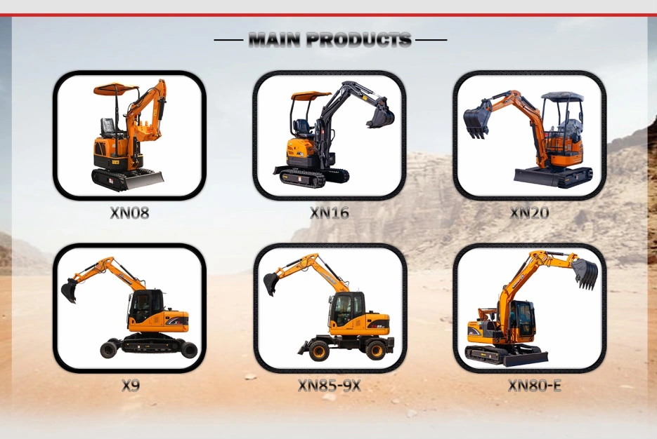 China Mini Crawler Excavators 1.8 Ton with Ce, Rhinoceros Xn18 Mini Excavators