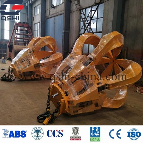 Qshi Brand Electric-Hydraulic Orange Peel Rubbish Grab/Scrap Steel Grab Used at Power Plant