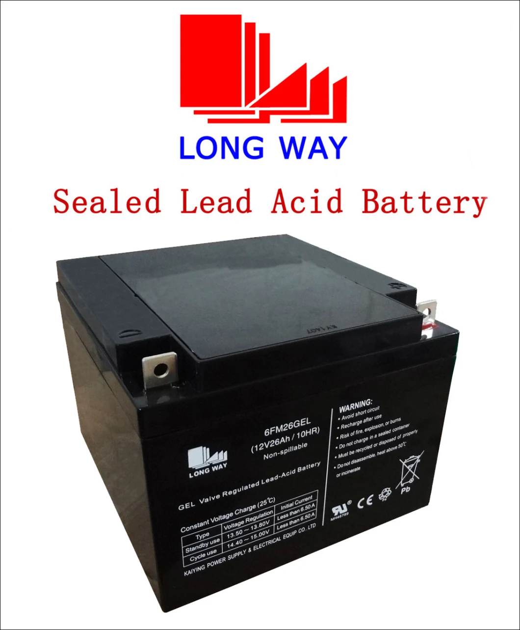 12volt 26ah Gel Battery Manufacturer Marine Equipment UPS Sealed Lead Acid Battery