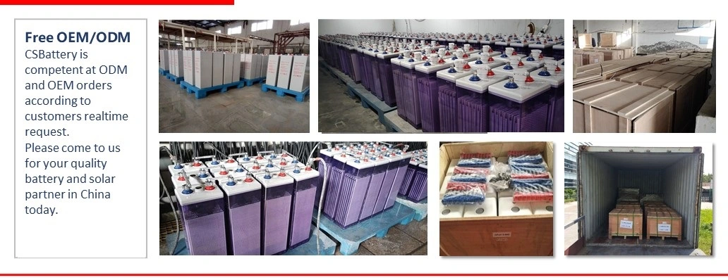 Csbattery 2V3000ah Stationary Tubular Flooded VRLA Opzs Battery for Sweeper/Trolly/Motorcycle-Parts/Ada