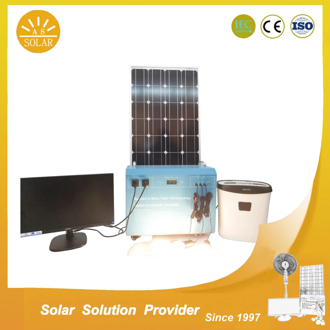 off Grid 500W Solar Power System Solar Generator with Solar Panel Battery