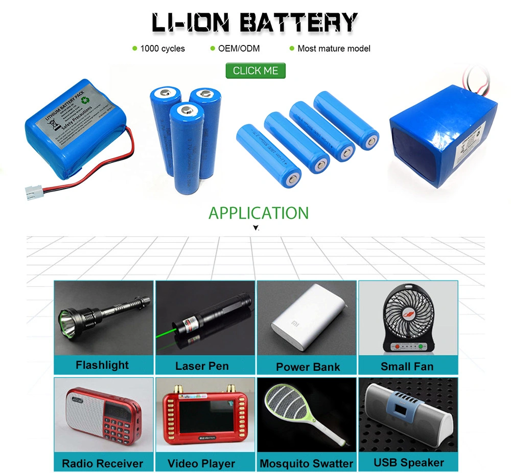 Li-ion 18650 1s2p Battery Pack 3.7V 5600mAh Li Ion Battery 5600mAh Battery Pack