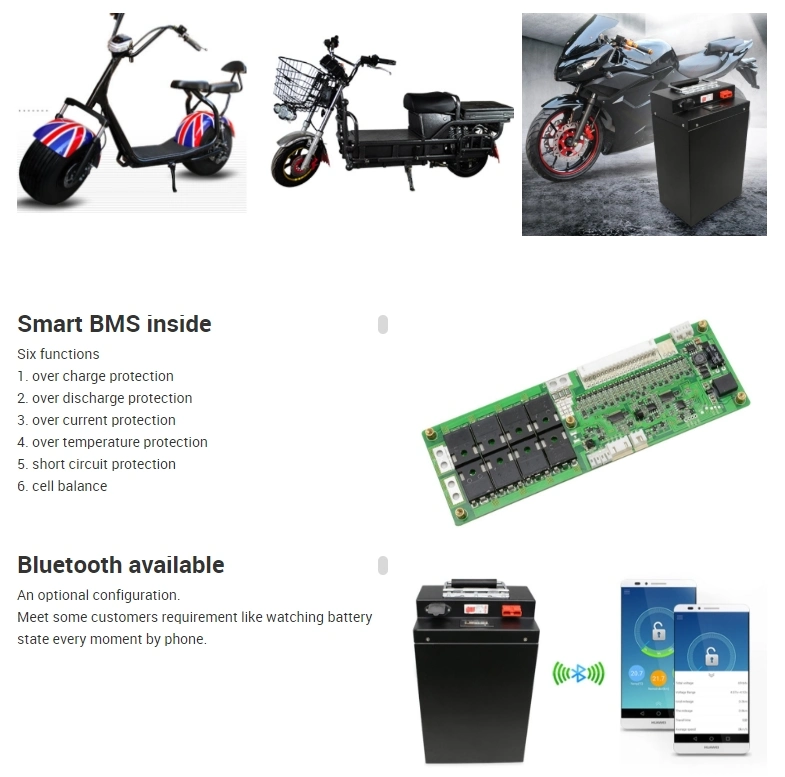 Graphene Battery for E Rickshaw 72V 40ah Electric Bicycle Battery