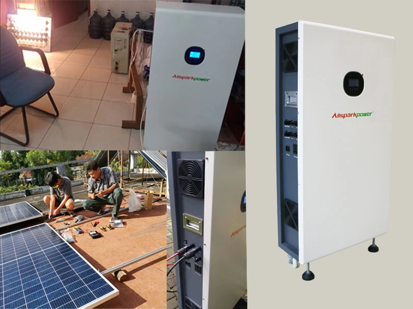 Allsparkpower Easy Installation 10kw 48V 100ah Battery All in One (5kw inverte+14.4kwh battery+MPPT+charger) Solar Energy Storage System Home Solar Power System
