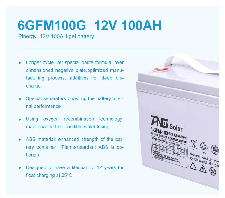 Long Life Solar Battery 12V 200ah Deep Cycle Gel Lead Acid AGM Solar Battery
