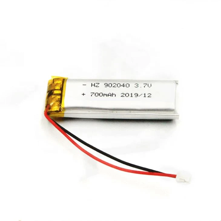 China Battery Manufacturer 3.7V 902030 902040 Rechargeable Lipo 700mAh Lithium Polymer Battery for Electric Massage