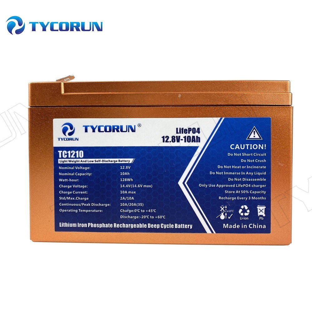 Tycorun LiFePO4 Cell Recharge Battery Lithium Ion Bicycle Battery Pack 12.8V 10ah Large Inventory