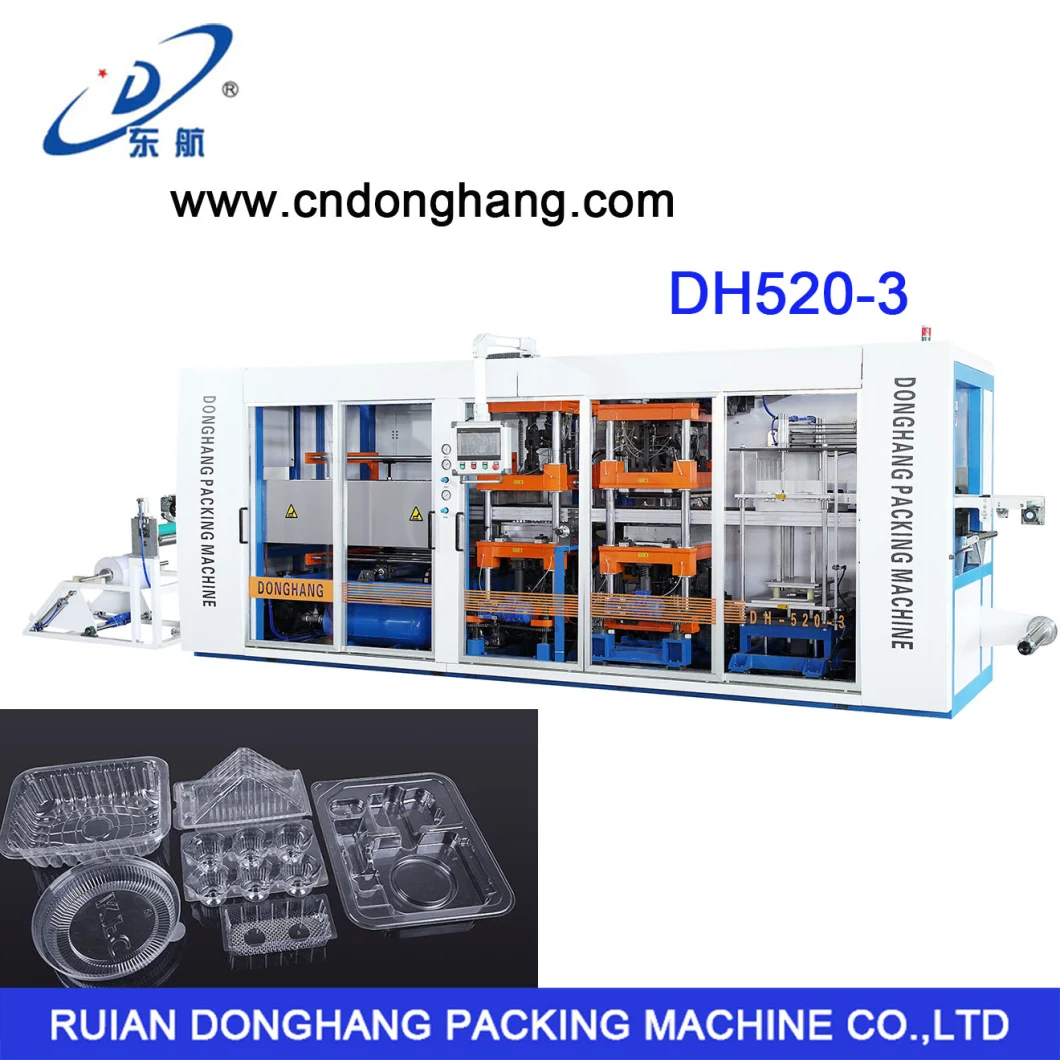 Full Automatic Three-Station PP PS Pet Plastic Tray Forming Machine