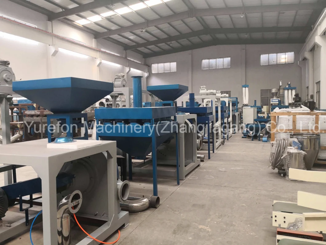 Plastic PP PE PVC Waste Recycling Powder Mill Grinding Machine with Pulse Dust Catcher