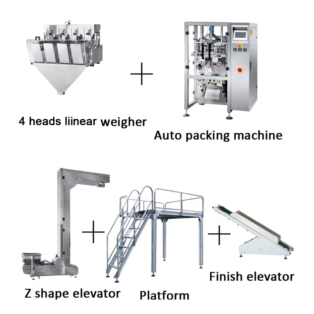 Fully Automatic Food Packing Machine Vertical Linear Weigher Salt Sugar Packaging Machine