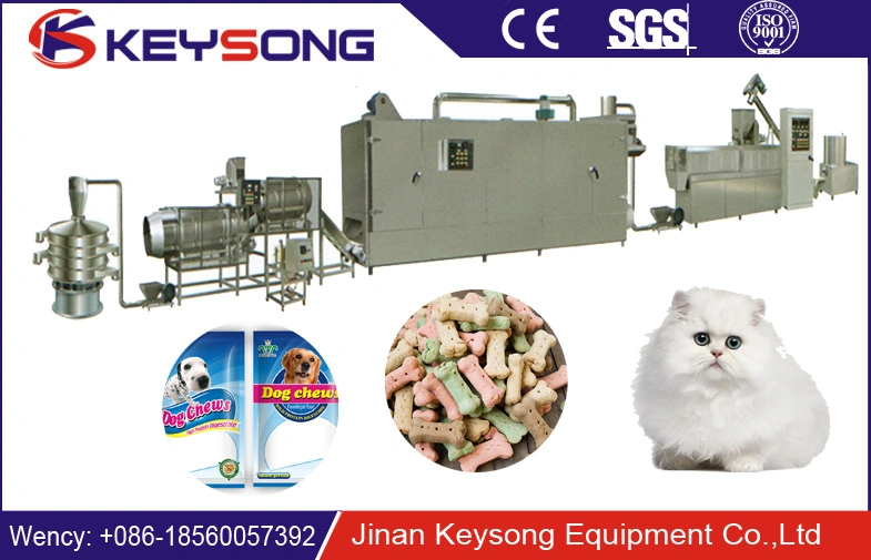 Fully Automatic Dry Dog Cat Bird Fish Food Making Snack Machine/Production Line with Ce