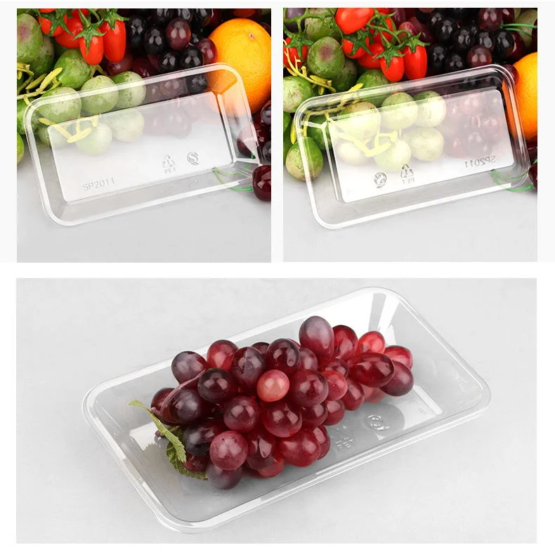 Customized disposable plastic food container packaging bakery trays