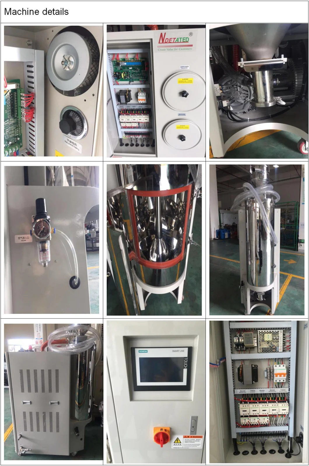 Pet Crystallizer Plastic Honeycomb Rotor Industrial Automatic Desiccant Dehumidifying Air Granules Dryer for Injection Auxiliary Machine
