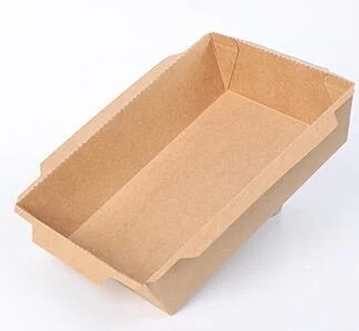 Disposable Food Packaging Lunch Box Container Take Away Kraft Paper Food Box with Window for Food