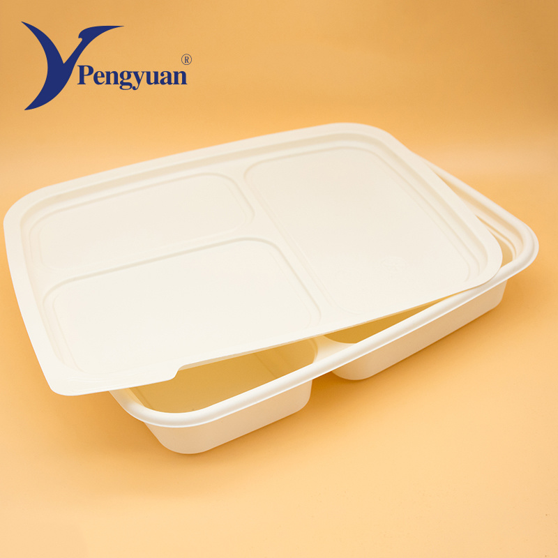 Disposable Food Container with Lid Biodegradable Corn Starch Food Container