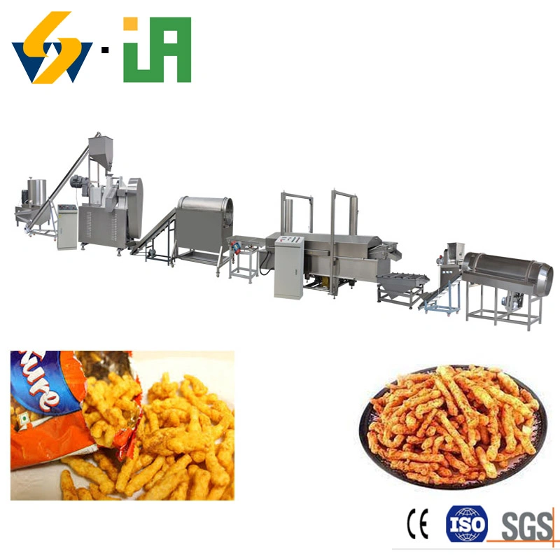 Fully Automatic Industrial Cheetos Extruder Kurkure Snacks Food Production Line