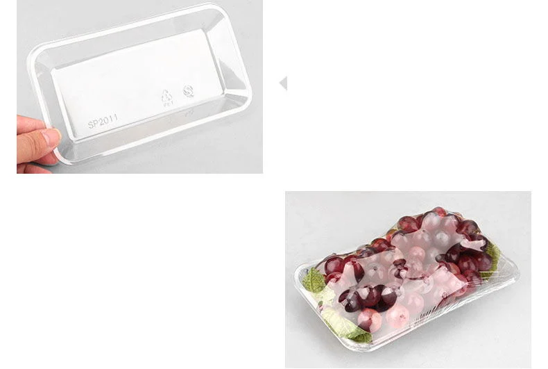 Customized disposable plastic food container packaging bakery trays