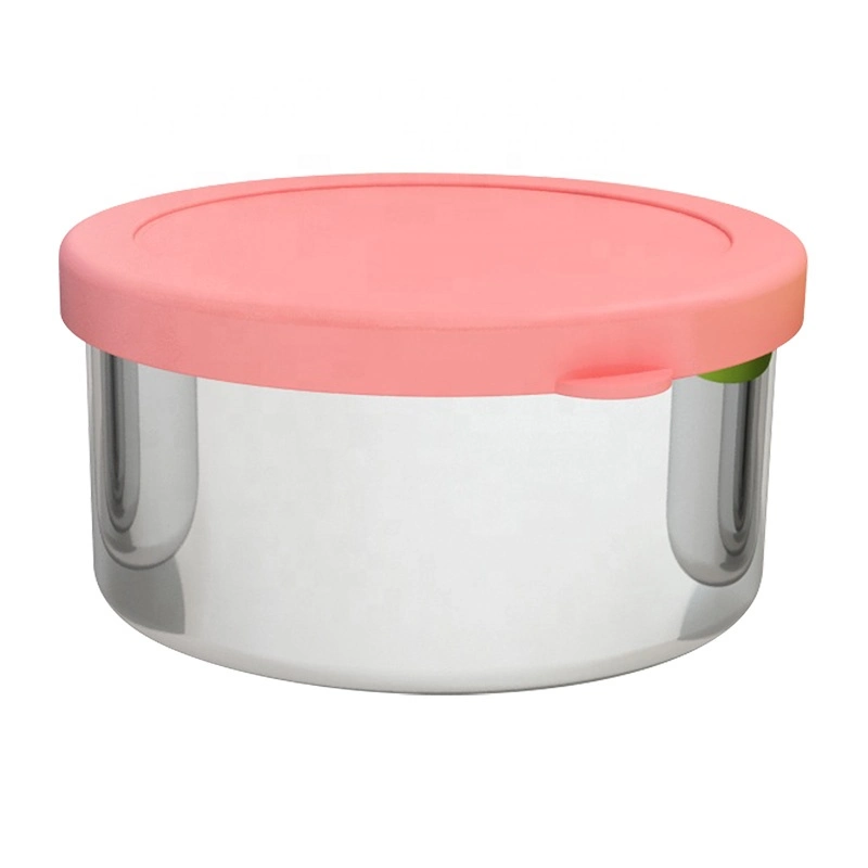 Storage Box Plastic Lid Children Kids Stackable Snack Container Stainless Steel Lunch Box Food Container