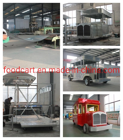 Mobile Electric Fast Food Cart with Coffee Machine and Mobile Food Trailer with Kitchen Equipment
