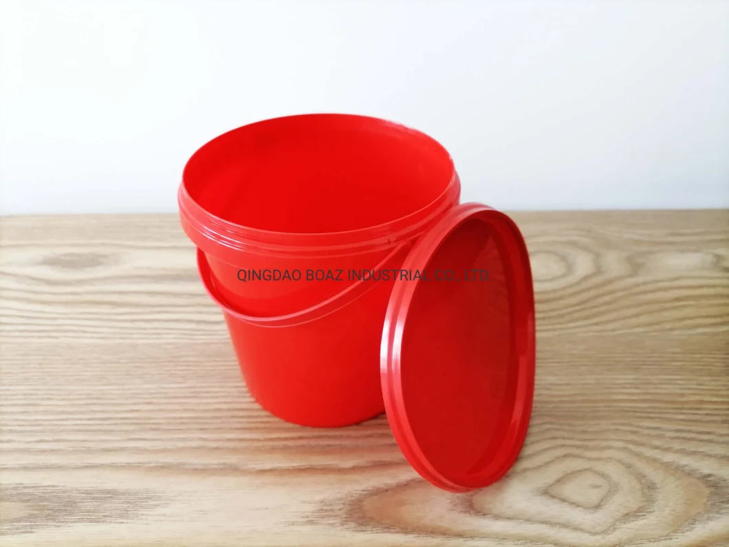 Food Grade Plastic Bucket Plastic Container with Plastic Handle and Cover