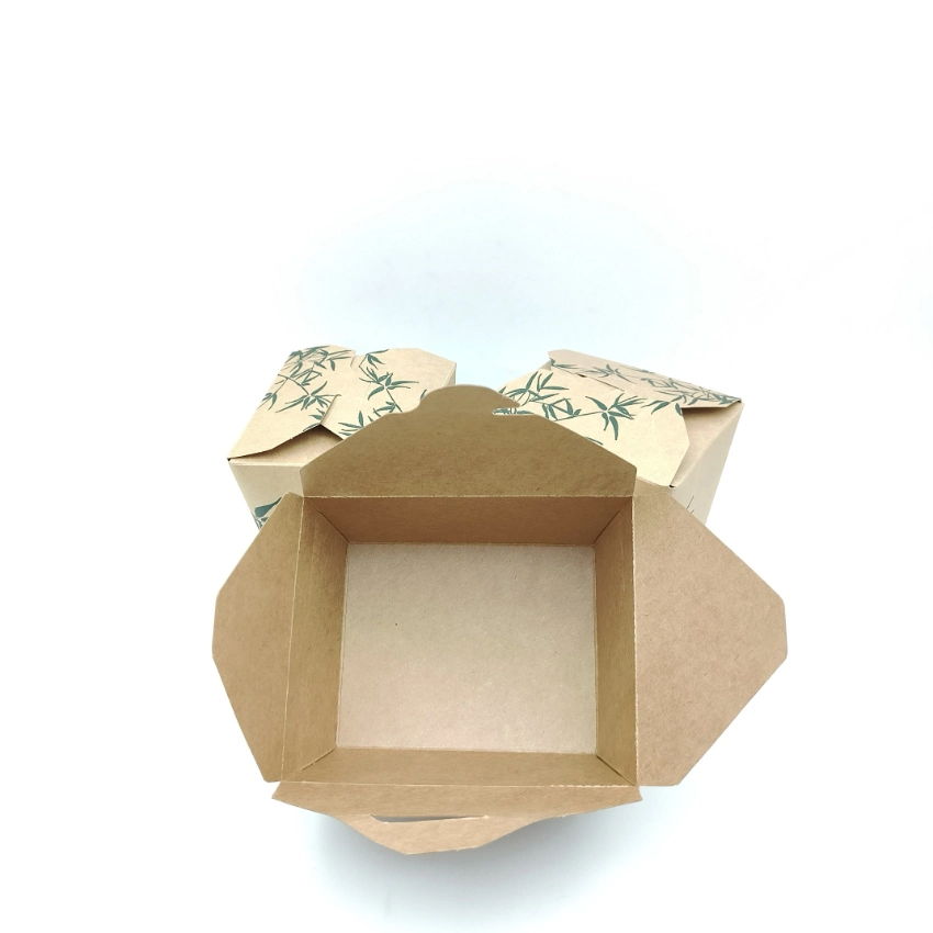 Kraft Paper Food Packaging Container Take Away Food Container