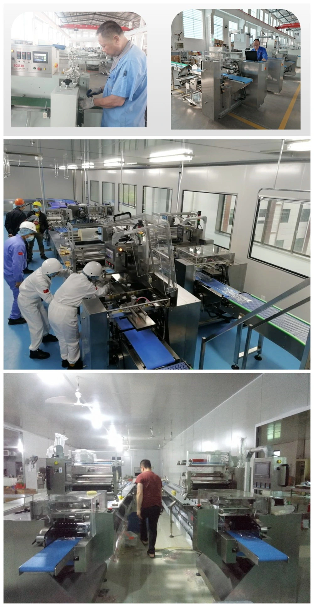 Fully Automatic Filling Sealing Flow Food Packing Production Making Line Packaging Machine for Biscuits Wafer/Cookie