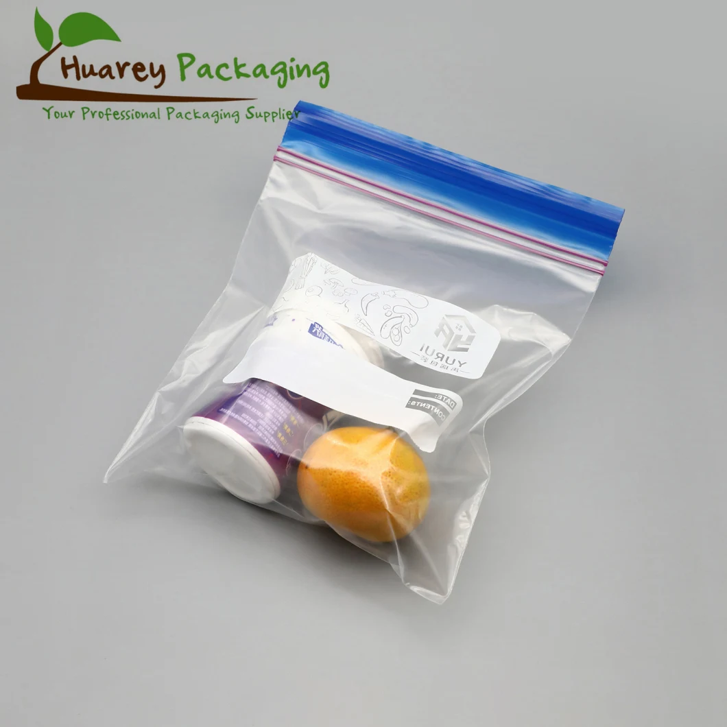 OEM Custom High Quality Biodegradable Fruit Protection Bag Pouch Clear Plastic Zipper Bag for Fruit
