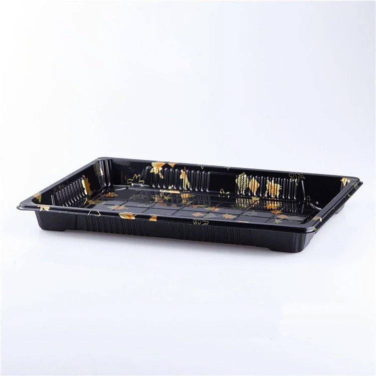 Disposable Plastic Food Container Packaging Party Sushi Tray