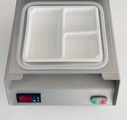 K-102 Stainless Steel Food Manual Tray Sealer Meal Tray Sealing Machine Table Top Tray Sealer