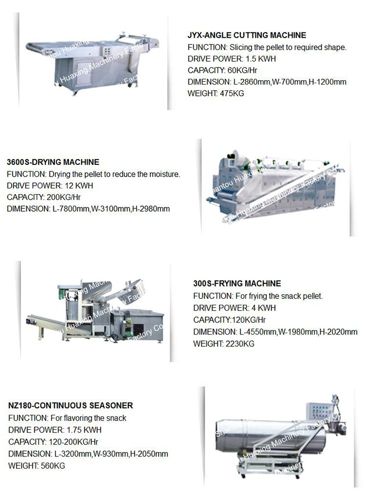 Automatic Frying Snack Food Production Line / Snack Food Processing Machinery / Fry Snacks Pellet Fried Snack