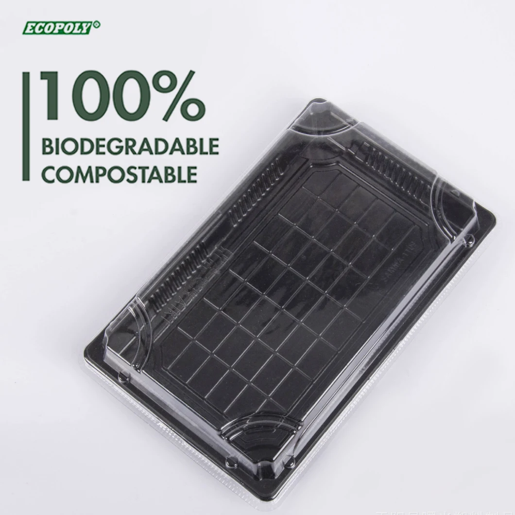 Food Grade Printing Base Plastic Disposable Sushi Container/Sushi Tray/Sushi Packaging