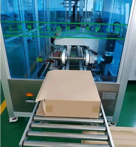 Auto Folding Cover, Sealing with Tape Carton Sealer Auxiliary Packing Machine
