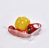 Custom disposable PET food packaging fruits container plastic strawberry tray